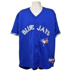 Toronto Blue Jays Bautista 19 Jersey 54 MLB Baseball Blue Short Sleeve Majestic